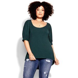 NWT City Chic CCX  Tee Natalie Emerald XL = 24 = 3x
